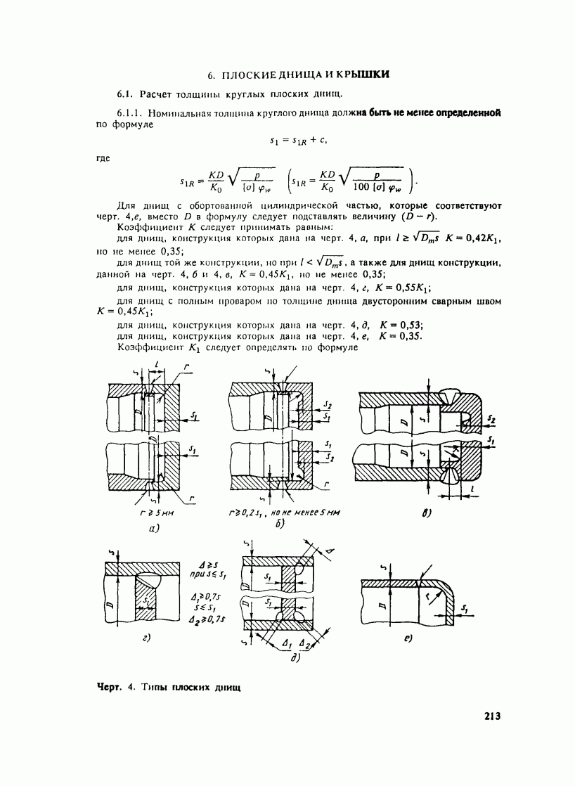 Расчет плоской стенки на прочность